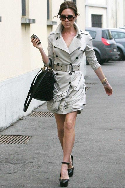 victoria beckham burberry trench coat|Victoria Beckham's High.